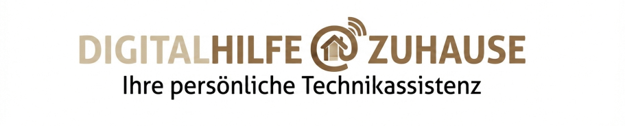 Digitalhilfe@Zuhause Logo und Banner für persönliche Technikassistenz für Senioren in Reken.